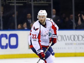 Kevin Shattenkirk of the Washington Capitals skates against the New York Rangers at Madison Square Garden on Feb. 28, 2017 in New York City. (Bruce Bennett/Getty Images)