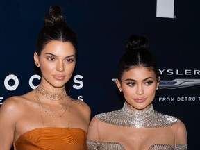 Kendall and Kylie Jenner arrives for NBCUniversal's Golden Globes After Party, January 8, 2017 at The Beverly Hilton Hotel in Beverly Hills, California.(JOHN FREDRICKS/AFP/Getty Images)