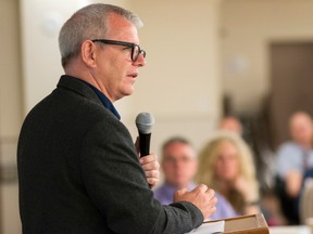 Taylor Bertelink/The Intelligencer  
MP Adam Vaughan, the Parliamentary Secretary to the Minister of Families, Children, and Social Development came for a roundtable question and answer discussion on rural poverty and affordable housing in Corbyville on Thursday afternoon.