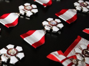 Order of Canada medals. Andre Forget/QMI AGENCY