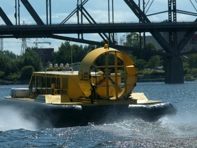 Beamsville resident Bruno Caciagli is hoping to establish a hovercraft service crossing Lake Ontario to Toronto, using vehicles similar to this hovercraft being used for a tour service in the Ottawa River. (Postmedia Network files)