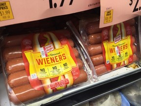 In this Wednesday, June 28, 2017, photo Oscar Mayer classic uncured wieners are for sale at a grocery store in New York.(AP Photo/Candice Choi)