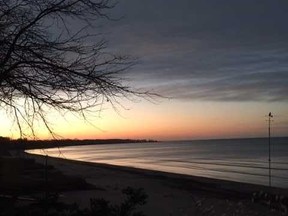 The West Ipperwash Beach with stars set to come out which are now easier to see after residents and First Nations jointly slashed light pollution. (SUBMITTED PHOTO by Dave Bowen)