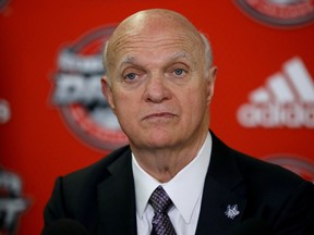 Toronto Maple Leafs general manager Lou Lamoriello speaks to the media after the 2017 NHL Draft at the United Center on June 24, 2017 in Chicago, Illinois. (Photo by Jonathan Daniel/Getty Images)