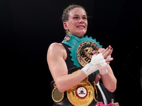 Jelena Mrdjenovich, of Edmonton, won a unanimous decision over Edith Soledad Matthysse of Argentina  at the Retribution fight card at the Shaw Conference Centre in Edmonton on March 10, 2016.