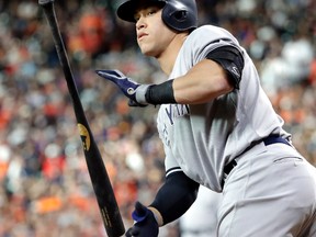 Aaron Judge has gone from pre-season roster filler to arguably fantasy's top player over the first three months. (David J. Phillip, AP)