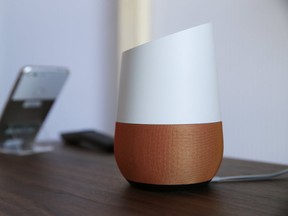 Google Home, right, sits on display. (AP PHOTO)P