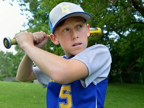 Devon MacDonald-Keeling, 12, won the Canadian Pitch, Hit, and Run contest and will be heading to the MLB All-Star Game to shag flies during the Home Run Derby. (MORRIS LAMONT, The London Free Press)