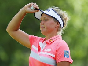 Brooke Henderson of Canada waits on the 14th hole during the final round of the 2017 KPMG Women's PGA Championship at Olympia Fields Country Club on July 2, 2017 in Olympia Fields, Illinois. (Scott Halleran/Getty Images)