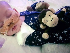 This is an undated hand out photo of Charlie Gard provided by his family, at Great Ormond Street Hospital, in London.  (Family of Charlie Gard via AP)