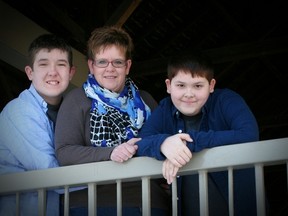 Heath Wilson, 15, his mother Tina and 13-year-old brother Reed are excited to begin construction on their Habitat for Humanity home July 10. If all goes according to plan, the home at the corner of Alma and Kains Street will be finished by the fall. (Contributed/Habitat for Humanity Heartland Ontario)