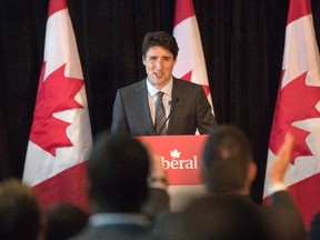 Prime Minister Justin Trudeau speaks to supporters at a Liberal Party fundraising event in Toronto on Wednesday, June 28, 2017. (Chris Young/THE CANADIAN PRESS)