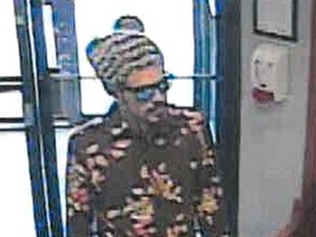Kingston Police are looking for the public's help in identifying a suspect wanted in a noon hour robbery on Tuesday July 4 2017 at the Kawartha Credit Union on Strand Boulevard in Kingston. Submitted Photo /The Whig-Standard/Postmedia Network