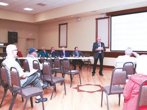 Nine people attended the Town of Vulcan’s open house June 19 at the Vulcan Lodge Hall. At the meeting, Tom Grant, Vulcan’s mayor, went over the Town’s 2017 budget. Councillors and the Town’s administrator also attended the meeting.Jasmine O’Halloran Vulcan Advocate