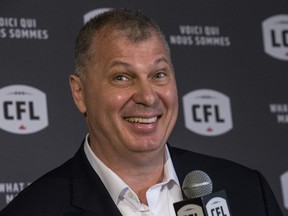 New CFL Commissioner Randy Ambrosie during a press conference in Toronto on July 5, 2017. (Craig Robertson/Toronto Sun/Postmedia Network)
