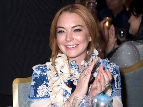 Lindsay Lohan attends Iftar hosted by One Family held at the Savoy Hotel in London on June 13, 2017 (Credit: WENN.com)