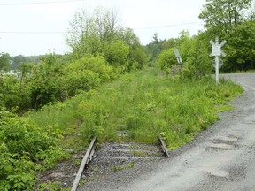 A section of the disused steam train tracks near Chelsea, Que. Residents are battling over a plan to convert the line to a bike trail. JEAN LEVAC / POSTMEDIA