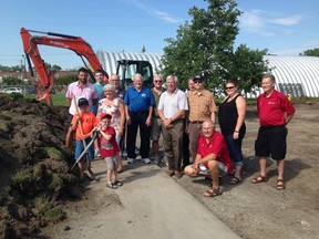 Submitted photo
On Thursday morning Wentworth Landscapes and its crew, along with committee members as well as members of the community, gathered at the building site for a ground breaking ceremony to commemorate the construction of the Picton Splash Pad. The opening of the new amenity is scheduled for the beginning of August.