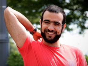 Former Guantanamo Bay prisoner Omar Khadr, 30, is seen in Mississauga, Ont., on Thursday, July 6, 2017. The federal government has paid Khadr $10.5 million and apologized to him for violating his rights during his long ordeal after capture by American forces in Afghanistan in July 2002. THE CANADIAN PRESS/Colin Perkel