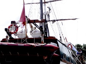 The Fair Jeanne, docked in Brockville on June 26, is among the tall ships that will be in Bath this weekend. (Postmedia Network)