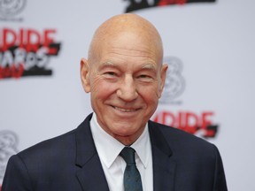 British actor Patrick Stewart poses on arrival for the Three Empire awards in London on March 19, 2017. (DANIEL LEAL-OLIVAS/AFP/Getty Images)