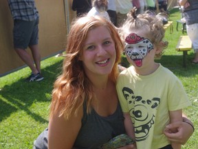 Ingersoll residents Serena Pasher with Carter Pyette at the Canterbury Folk Festival on July 8, 2017. HEATHER RIVERS/SENTINEL-REVIEW