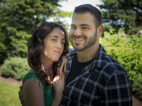 Chelsea Werba and Elvis Azzi met on an OC Transpo bus, and that's also where Elvis asked Chelsea to be his bride. ASHLEY FRASER /POSTMEDIA