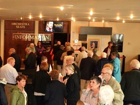 Audience members mingle in the lobby of the Avon Theatre at the Stratford Festival prior to a recent performance of HMS Pinafore. Unlike most Southwestern Ontario tourism destinations, the festival attracts a significant number of overseas visitors. (Galen Simmons/Postmedia News)
