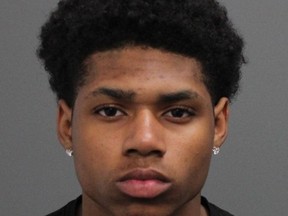 An arrest warrant was issued Monday for 19-year-old D'Andre Darrington who is accused of being one of four suspects who smashed jewellery store display cases and grabbed their contents in a pair of robberies last fall.