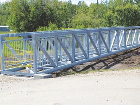 This is the current walkway located above a nine inch depression in the earth in River Ravine Estates.