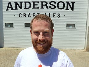 Gavin Anderson says Anderson Craft Ales uses ?some older hop varieties and a simple malt bill to make a very clean, easy-drinking beer.? The brewers grabbed a silver medal at this year?s Canadian Brewing Awards and will be pouring at London?s Home County Festival this weekend. (MIKE HENSEN, The London Free Press)