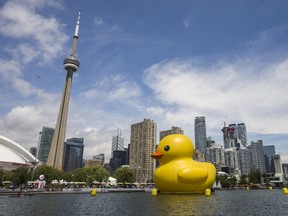 For Canada Day, Premier Kathleen Wynne’s government spent about $120,000 to help bring a giant rubber duck to Toronto and elsewhere. (ERNEST DOROSZUK/TORONTO SUN)
