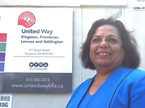 Bhavana Varma, CEO of the United Way of Kingston, Frontenac, Lennox and Addington, is seen outside her office on Bagot Street in Kingston on Tuesday, July 11, 2017.