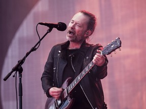 Radiohead's Thom Yorke performs at Manchester Emirates Stadium in Manchester, UK on July 4, 2017 (Credit: Sakura/WENN.com)