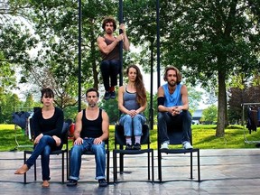 The acrobats of Entre Nous Cirque. One of the performers was badly injured in a fall July 11, 2017, in a Montreal park. (Facebook)