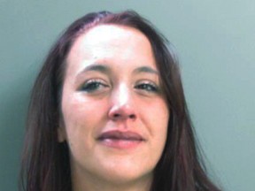 This booking photograph released Wednesday, July 12, 2017, by the Salem Police Department shows Emily Morin, of Concord, N.H., arrested twice Monday in Salem. Police said Morin was out on bail following a drug possession arrest, but returned to the police station hours later demanding the drug's return and was arrested on another charge. (Salem Police Department via AP)