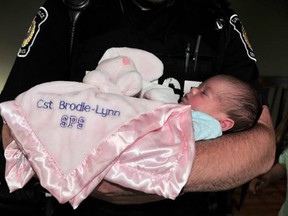 Honourary police constable Brodie-Lynn. (Handout)