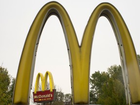 This Oct. 21, 2011 file photo shows the golden arches of McDonald's, in Omaha, Neb. (AP Photo/Nati Harnik)