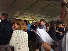 The crowd became the act at the Choir! Choir! Choir! show at Bluesfest on Wednesday, July 12, 2017. LAUREN MALYK /POSTMEDIA