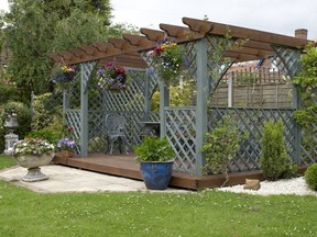 Pergolas provide a bit of a visual trick, giving the eyes something else to focus on while creating a roof for a patio or deck. (Getty Images)