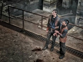 Stuntman John Bernecker is seen on the set of The Walking Dead in 2015. (Facebook/John Bernecker)