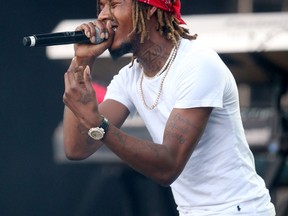 Fetty Wap performs Thursday night at Rock the Park in Harris Park in London, Ont. Mike Hensen/The London Free Press/Postmedia Network  
Mike Hensen