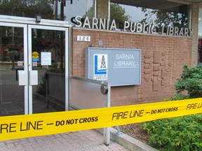 The Sarnia Public Library was closed Friday morning, following a minor fire Thursday in the basement. Staff and members of the public were evacuated safely and there were no injuries reported.