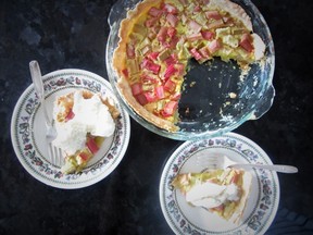 Simon Thibault’s Rhubarb Custard Pie. (Subbmitted photo)