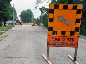 Cope Construction & Contracting Ltd., of Sarnia/Windsor area, began reconstruction of Nelson Street, between William Street and Park Lane, on July 4th. ANDY BADER/MITCHELL ADVOCATE