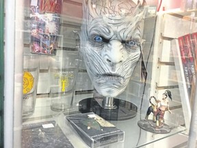Game of Thrones merchandise is displayed at L.A. Mood in downtown London. (CHARLIE PINKERTON, The London Free Press)