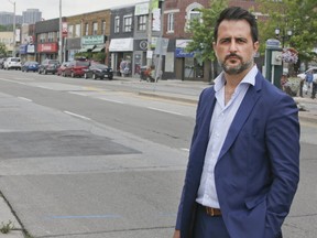 Councillor Justin DiCiano on Bloor St on Friday July 14, 2017. (Veronica Henri/Toronto Sun)