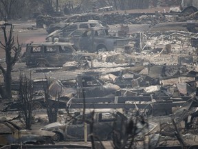 The area of Boston Flats, B.C. is pictured Tuesday, July 11, 2017 after a wildfire ripped through the area earlier in the week. (THE CANADIAN PRESS/Jonathan Hayward)