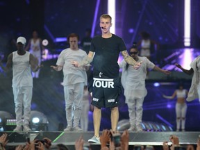 Justin Bieber performs at The RDS with support act Halsey, Dublin Ireland on June 21, 2017. (WENN.com)