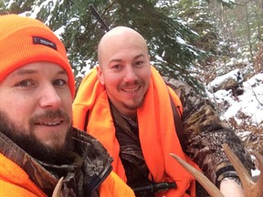 Brothers and avid outdoorsmen Alain and Eric Paquette of Sudbury have won an opportunity to host a show on WildTV. (Photo supplied)